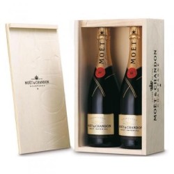 Caja madera 2 bot. Moet & Chandon Imperial .