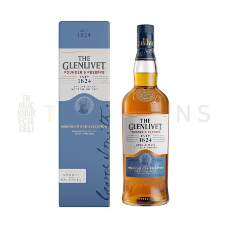 Whisky Glenlivet Founder´s reserve Estucuhe 2017 con 2 vasos 
